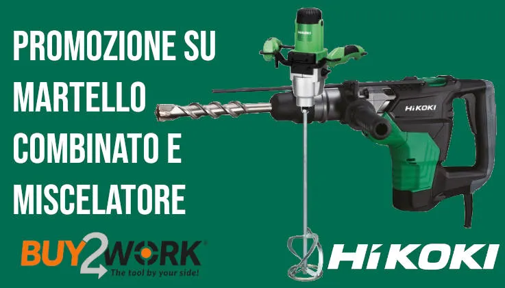 Promozione su Martello Combinato DH40MCWS e Miscelatore UM12VST2UA HiKOKI